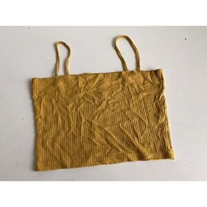 Emma and Sam Women’s Cropped Tube Top Mustard Yellow Women’s Sz XS LF Brand